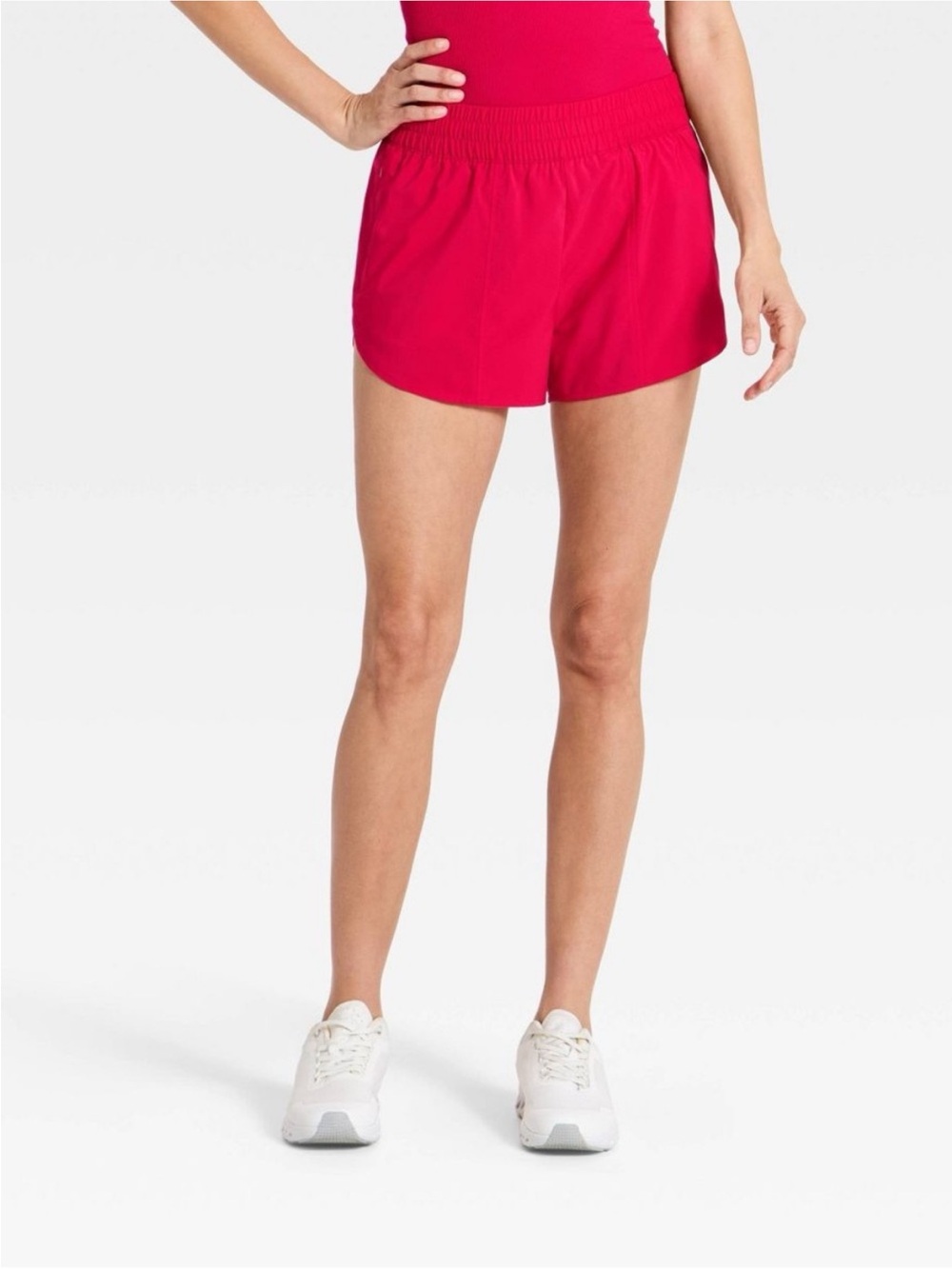Women's Woven Mid-Rise Run Shorts All In Motion